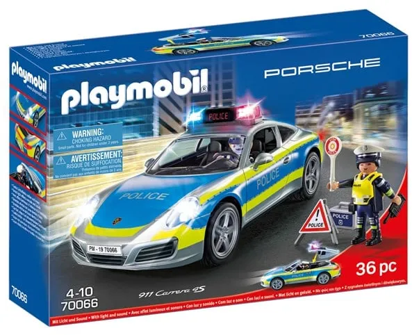 Playmobil Porsche - Porsche 911 Carrera 4S Politi- Hvit