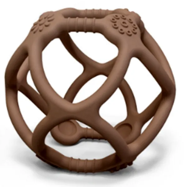 Ball biteball i silikon med taktile overflater