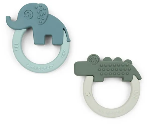 Bitering 2 stk Deer friends Grønn/Blå